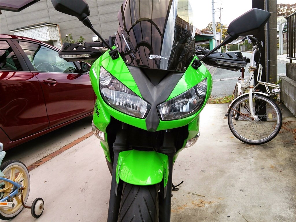 Ninja400rにナックルガードを取り付け Ninja400rに乗る会社員のブログ